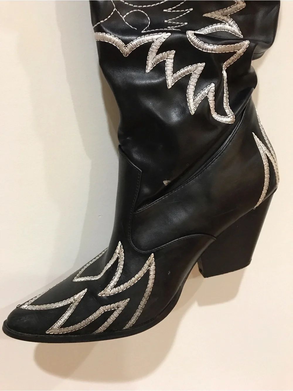 Western Thigh High Over The Knee Embroidered Boots (9) - Picture 12 of 16